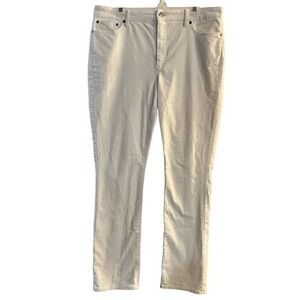 Lauren Ralph Lauren Corduroy Straight Leg Jean Cream Size 14